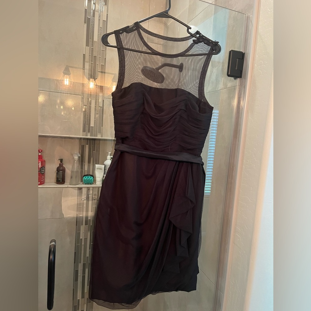 Vera Wang- WHITE black cocktail dress